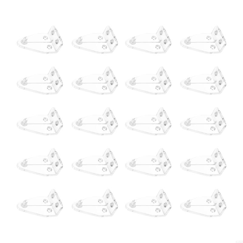 62KD 20Pcs Blind Hold Down Brackets Clear Clips Easy Installation Curtain Repair Part
