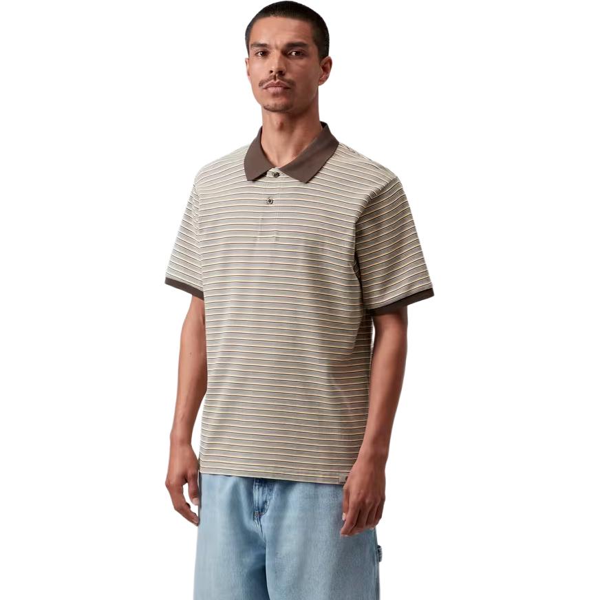 Carhartt WIP SS26 S/S Dion Woven Square Label Casual Loose Fit Short Sleeve Polo Shirt Unisex Polo Shirts I036306-3L9-XX