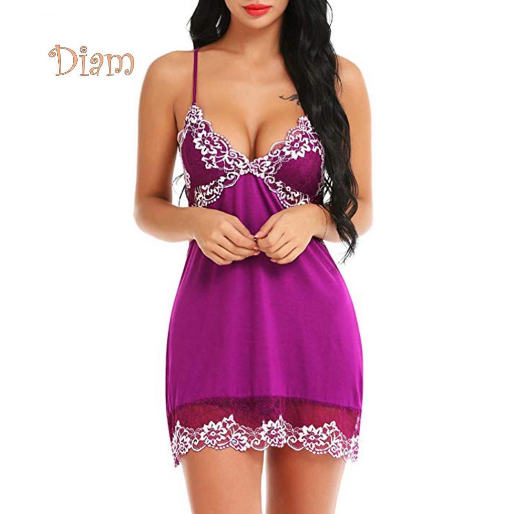 Lecca-lecca Abito da notte da donna estivo con scollo a V profondo patchwork in pizzo senza spalline