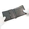 Inden Billfold Black with Black Small Ring [Inden-ya] Bi-fold Wallet, C, Thin, Deerskin, Lacquer, Pattern, 2003-01-177