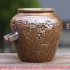 Handcrafted Ceramic Fish Tank with Waterfall Filtration - Chinese Style Aquatic Decor