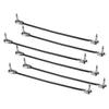 15cm/ 6in 30cm Guitar Effect Pedal Instrument Patch Cable 1/4" Silver Right-angle Plug Black PVC Jacket, 6-Pack