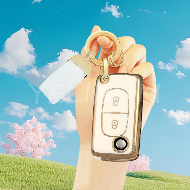 2 3 Button Tpu Key Case Cover For Peugeot Partner Tepee 207 307 308 407 For Citroen C-Crosser C3 C4 Picasso Berlingo Case Holder