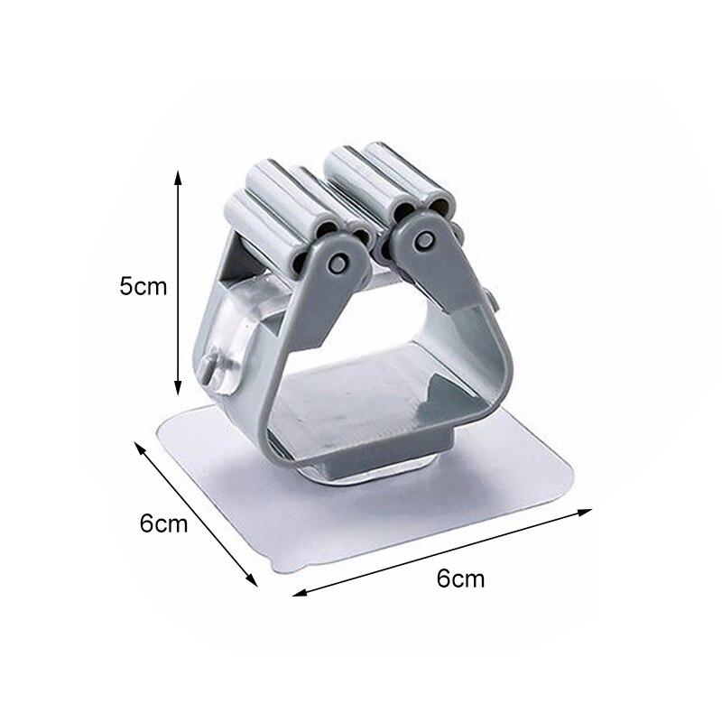 1 Pcs Adhesive Multi-Purpose Hooks Wall Mounted Mop Organizer Holder RackBrush Broom Hanger Hook Kitchen Bathroom Strong Hooks