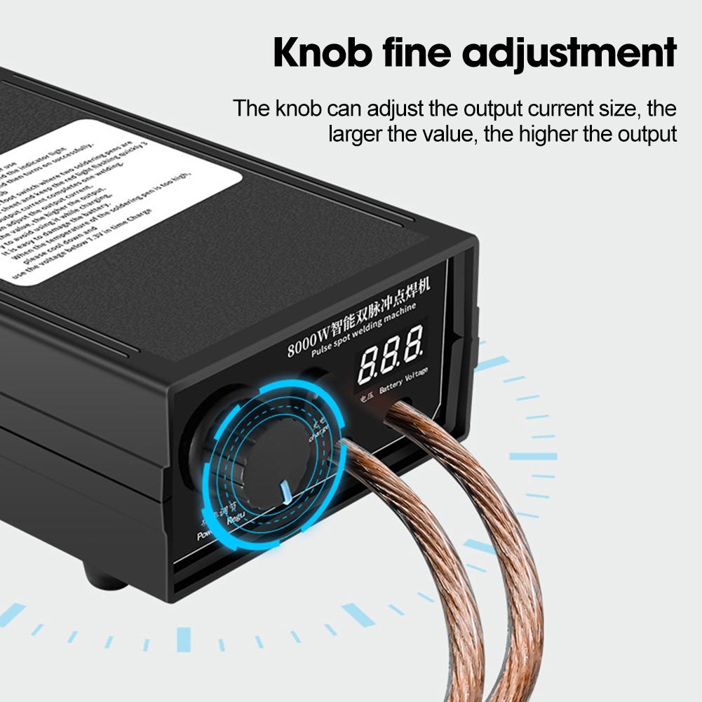 8000W Electric Automatic Spot Welder DIY Spot Welding Machine for 18650 Battery Nickel Strip for 0.1-0.3mm Nickel Strips
