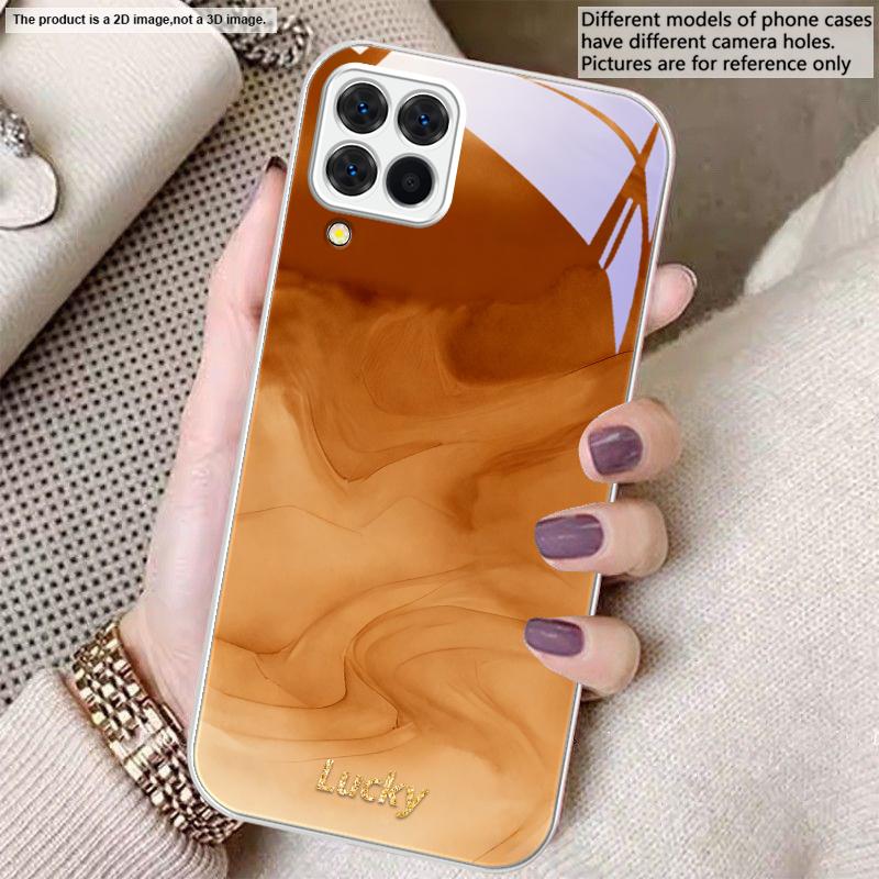 Ink wash connotation blue For Samsung A01 A02 03 Core 04 05 06 10 12 13 14 5G 15 16 M02 12 Note 8 9 10 20 glass Ultra phone case