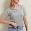 Women Summer Short-Sleeved V-Neck Top Loose Korean Style Casual Sexy T-Shirt