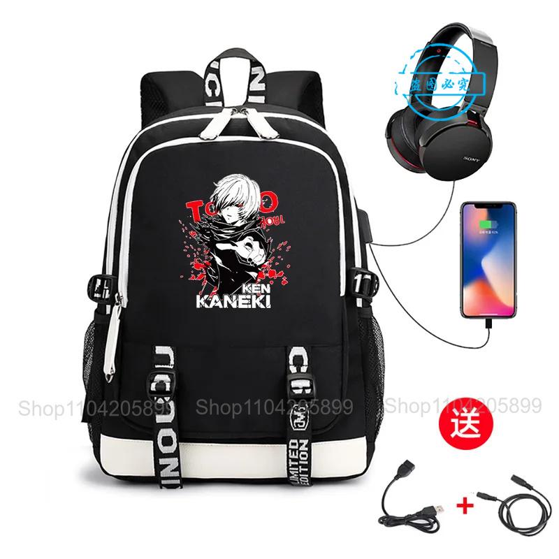 Tokyo Ghoul Backpack Anime Mochila Large Capacity Schoolbags Kaneki Ken Cartoon Travel Bag Laptop Boys Gift Rucksack