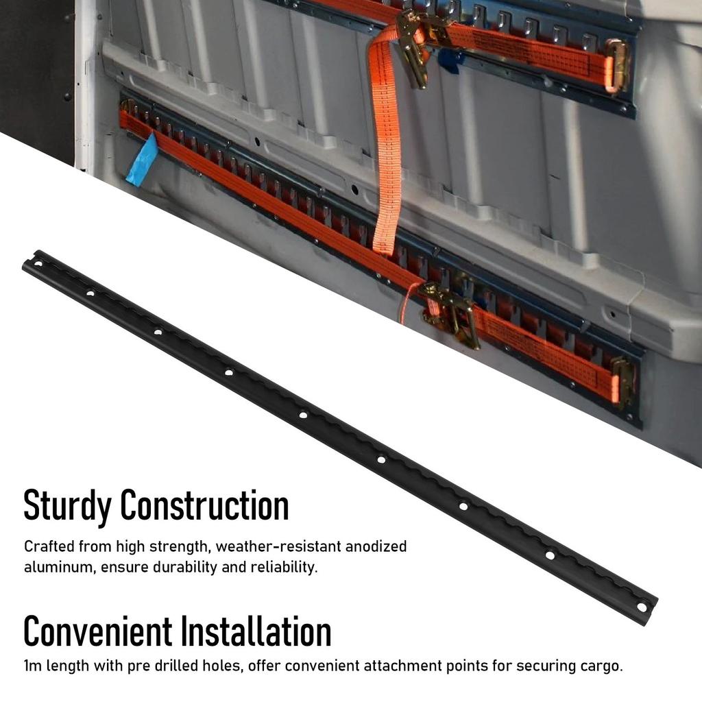 1Pc 3.3ft Tie Down L Track Rail with Drilled Hole Sturdy Structure Robust Aluminum Airline Rail for Truck Beds Trailers