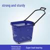 Jingdi Großer rollbarer Einkaufskorb aus Kunststoff