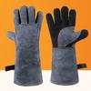 40Cm Long Welding Gloves Tig/Mig Welding Gloves Bbq Oven Glove Guantes Para Soldar Heat- Insulated Mittens