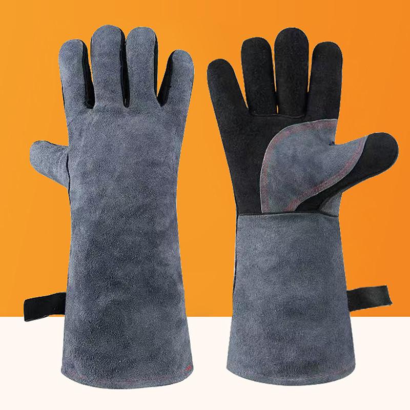 40Cm Long Welding Gloves Tig/Mig Welding Gloves Bbq Oven Glove Guantes Para Soldar Heat- Insulated Mittens
