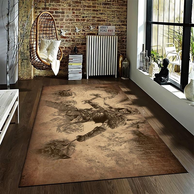 Resident Evil Character Rug, Tribute To Classic Game Suitable for Use As an Anti-slip Game Mat for Living Room and Bedroom Sofas