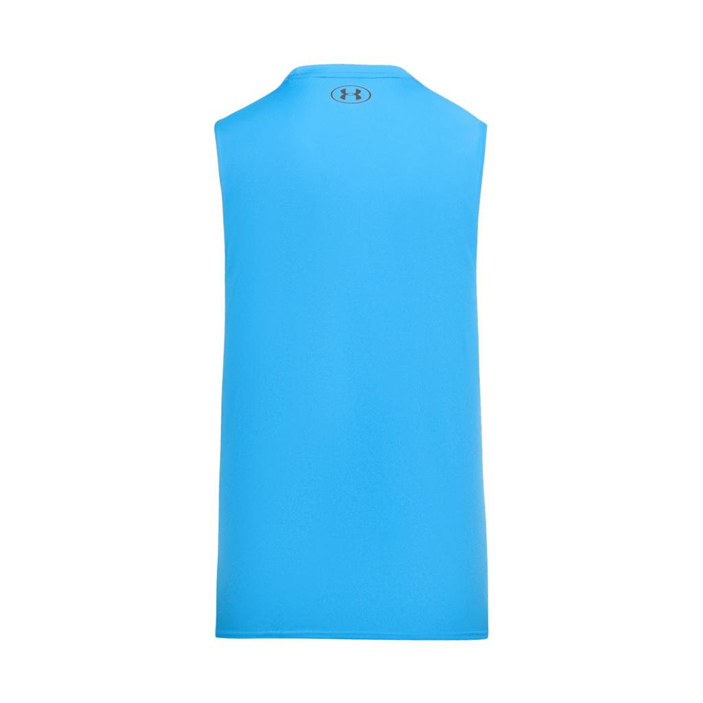 Under Armour Velocity Muscle Hyrox Dry Soft Training Basketbal Mouwloos Tank Heren tops Ether-Blauw 1327972-452