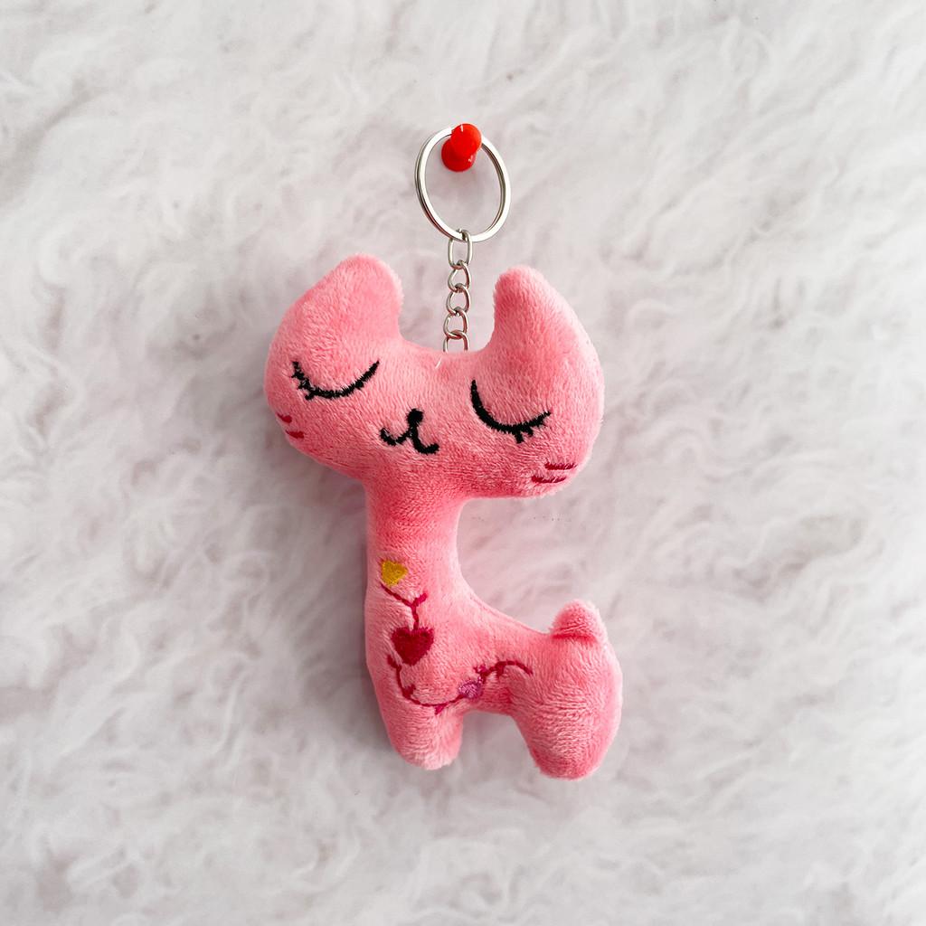 Plush Cat Toy Keychain With Pp Cotton Filling For Kids And Adults