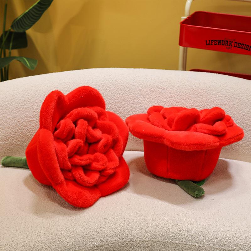 New rose plush doll storage flower pillow gift decoration creative doll for girlfriend