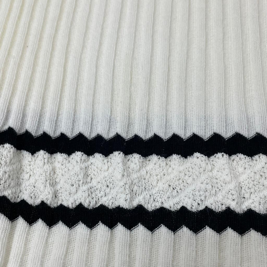 Chanel White P60739 CC Logos Knit Short Skirt Skirt 36 IvoryUsed