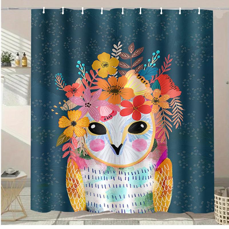 Pond Duck Animals washable Dirt-Resistant Shower Curtain Shower Head waterproof Polyester Bath Curtain For Home Decor