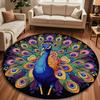 Special-shaped Peacock Carpet Non-slip Door Gasket Blanket  for Living Room Tea Table Bedside