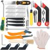 Grout Removal Tools Set Saw Blade Grout Hand Saw Tile Joint Cleaning Brush Caulking Edge for Floor Kitchen Hand Tool Set