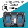 DC18RD 18V Dual Charger For Makita BL1830 BL1415 BL1430 BL1840 BL1850 BL1860 14.4V-18V Li-ion Battery Replacement 6A Charger