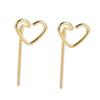 Herzförmige Ohrstecker Glänzend Stilvoll Exquisites Design Legierung Modische Ohrstecker für den täglichen Gebrauch Party Gold