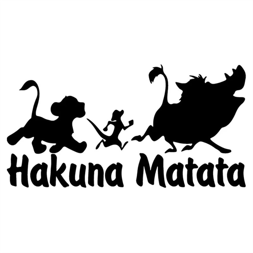 AeRko Креативная наклейка на автомобиль с животными Hakuna Matata, декоративная виниловая декаль 17CM