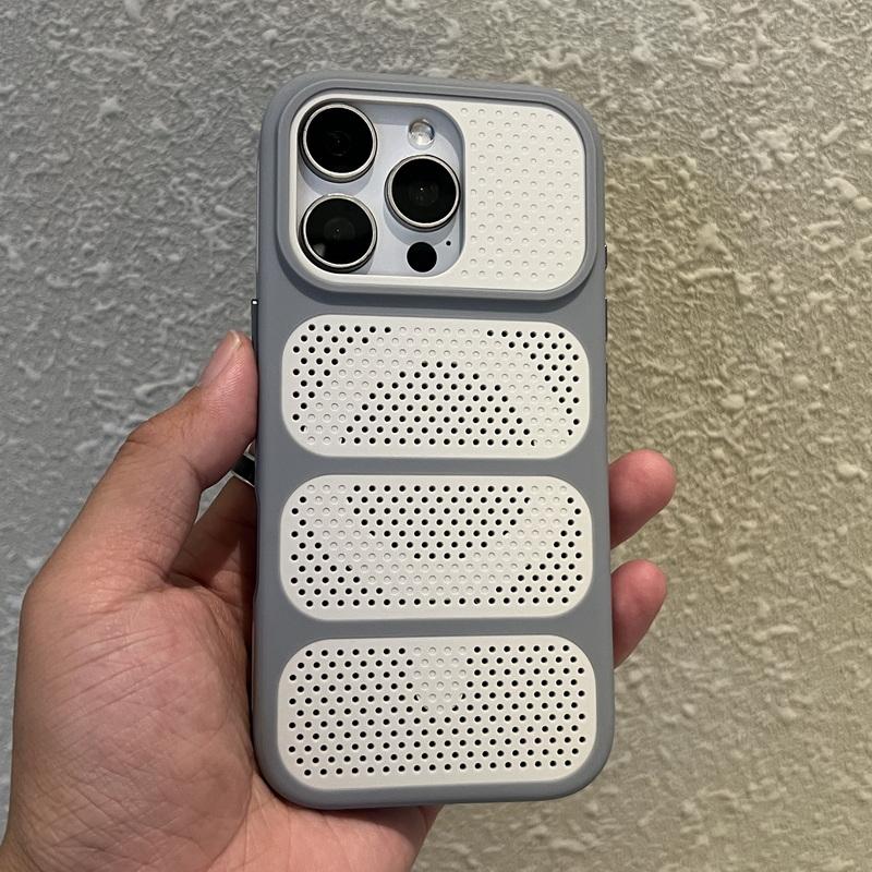 Magnetic Heat Dissipation Case For iPhone 17 Pro Max 16 15 14 13 Pro Max Luxury Cooling Hole Design Hybrid ShockProof Hard Case Cover