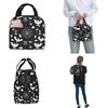 Cartoon Bat Halloween Gothic Insulated Lunch Bags Leakproof Reusable Thermal Bag Lunch Box Tote College Outdoor Girl Boy