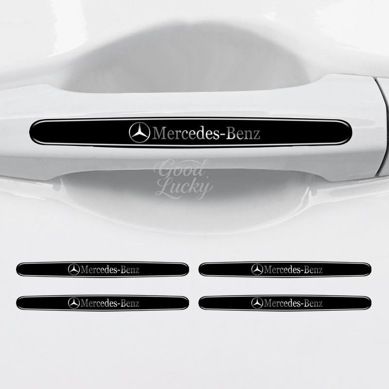 AABIB1 8PCS Car Handle Decoration Guard Sticker Decal Auto Accessory For Mercedes Benz A B C E S Class C200 C300 E350 E260L W205 CLA