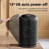 1500W Ceramic Space Heater with Thermostat, Remote, 12H Timer, 70° Oscillation - Portable Touchscreen Heater, Child Lock, Black