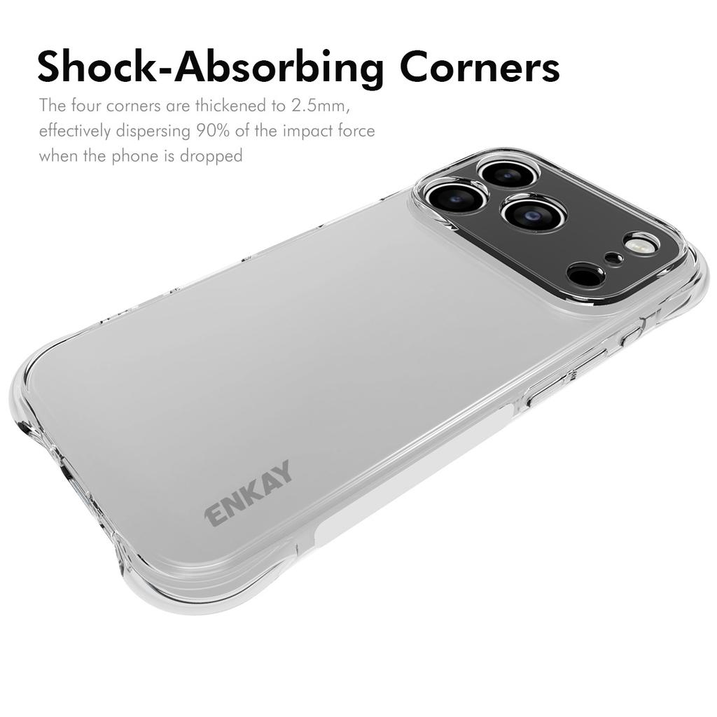For iPhone 17 Pro Clear Phone Case ENKAY HAT PRINCE Shockproof Anti-slip TPU Cover