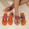 Large-size Slippers for Women - New Style, Versatile, Flat-soled, Cross-shaped Beach Shoes
