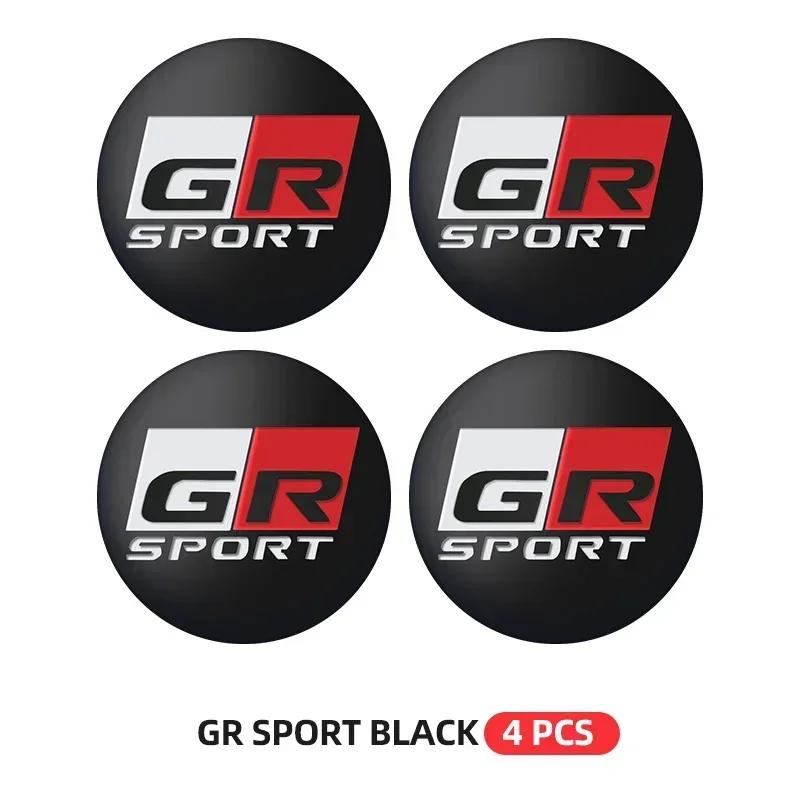 

4 шт. 56 мм Наклейки на центральные колпачки дисков с логотипом GR Sport Наклейка на диск Для Toyota Corolla 86 Supra CHR Yaris Camry Prius Rav4 Авто