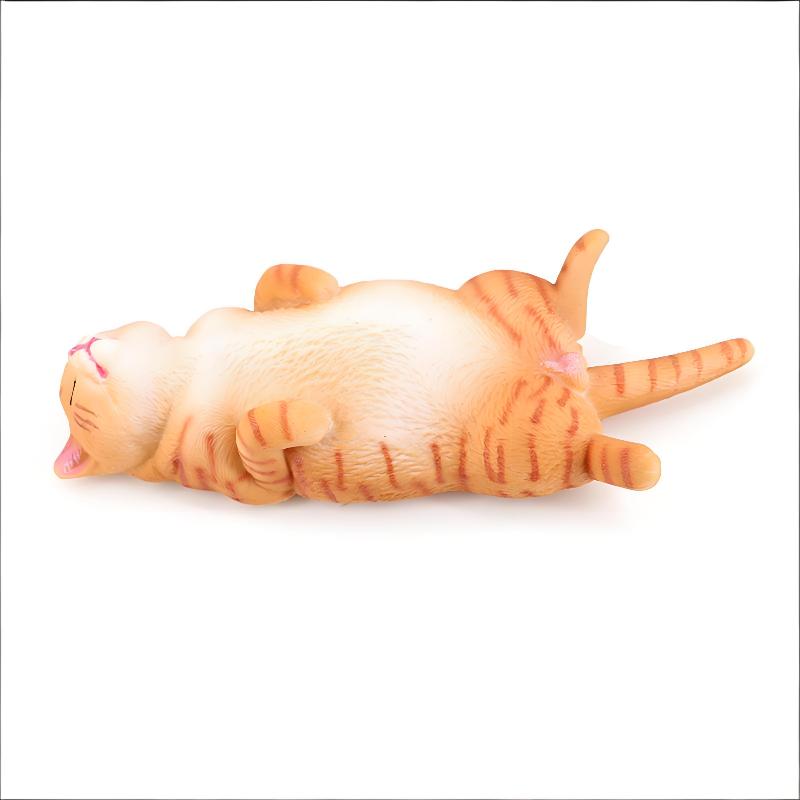 

Realistic Cute Kitty Lazy Pastoral Cat Wirehair Cat Model Figures Home Ornament Creative Desktop Decoration Collection Kids Toy