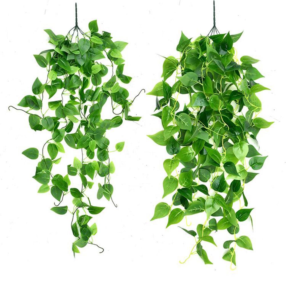 Creamy Artificial Ivy Begonia Leaves Green Dill Hanging