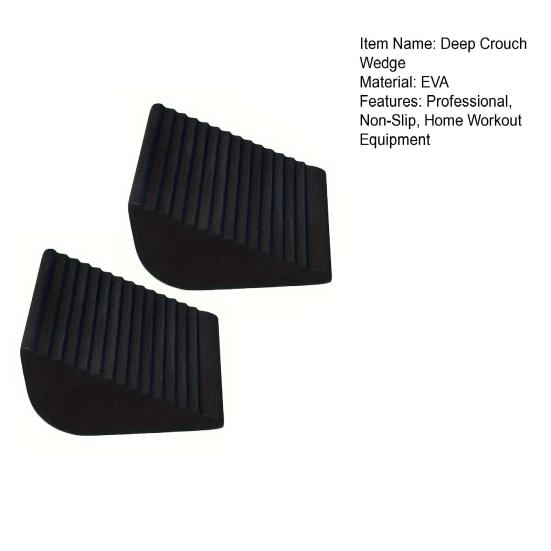 2Pcs Deep Crouch Wedge Block Calf Stretcher Slant Board Professional Non-Slip Fitness Weightlifting Deadlifting Heel Elevated Deep Crouch Ramp