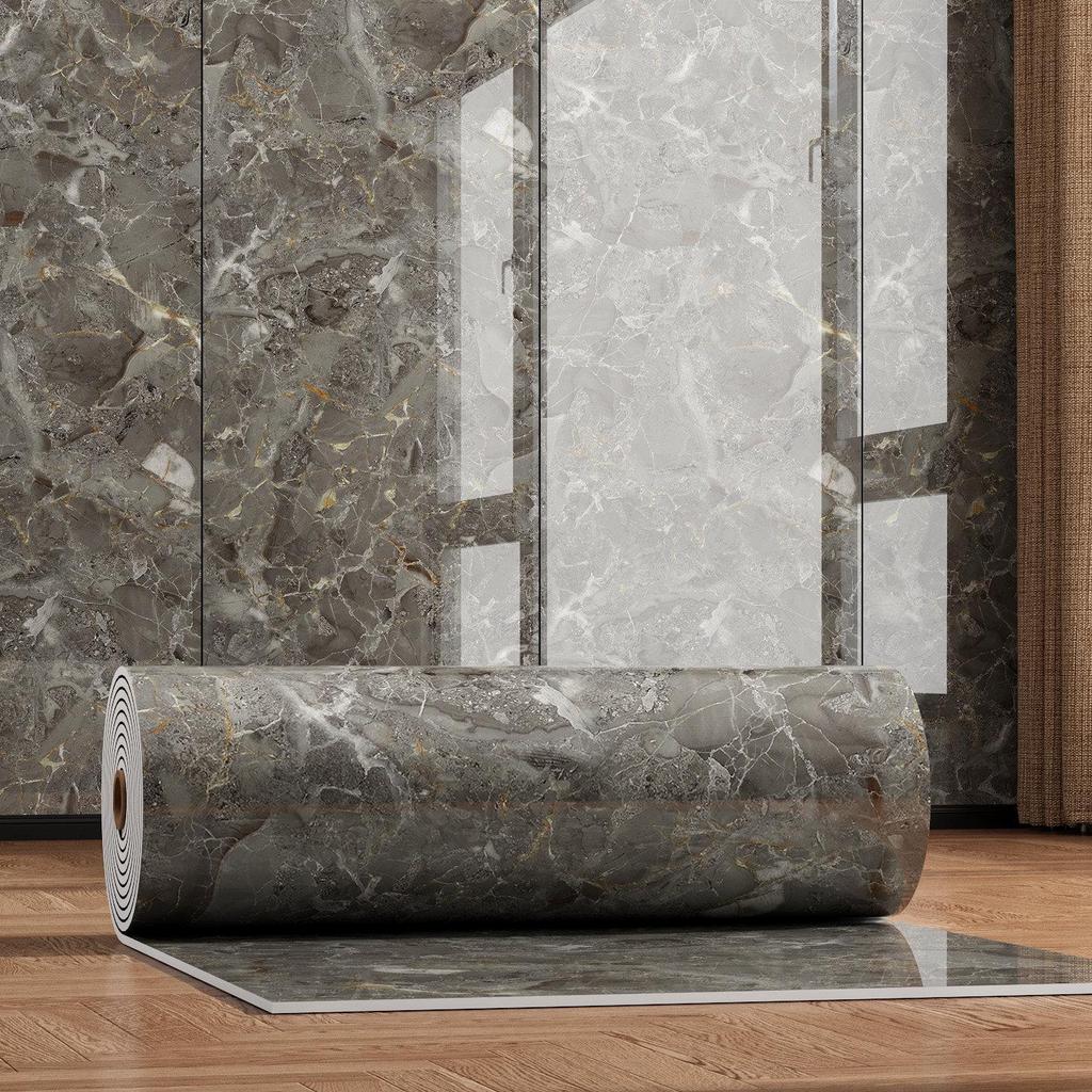 Waterproof Self-Adhesive Faux Marble Tile Stickers for Walls In Bathrooms, Kitchens, and Living Rooms