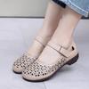 GKTINOO Genuine Leather Ladies Flats Summer Shoes Woman Plus Size Casual Loafers Hollow Round Toe Soft Comfort Sandals Female