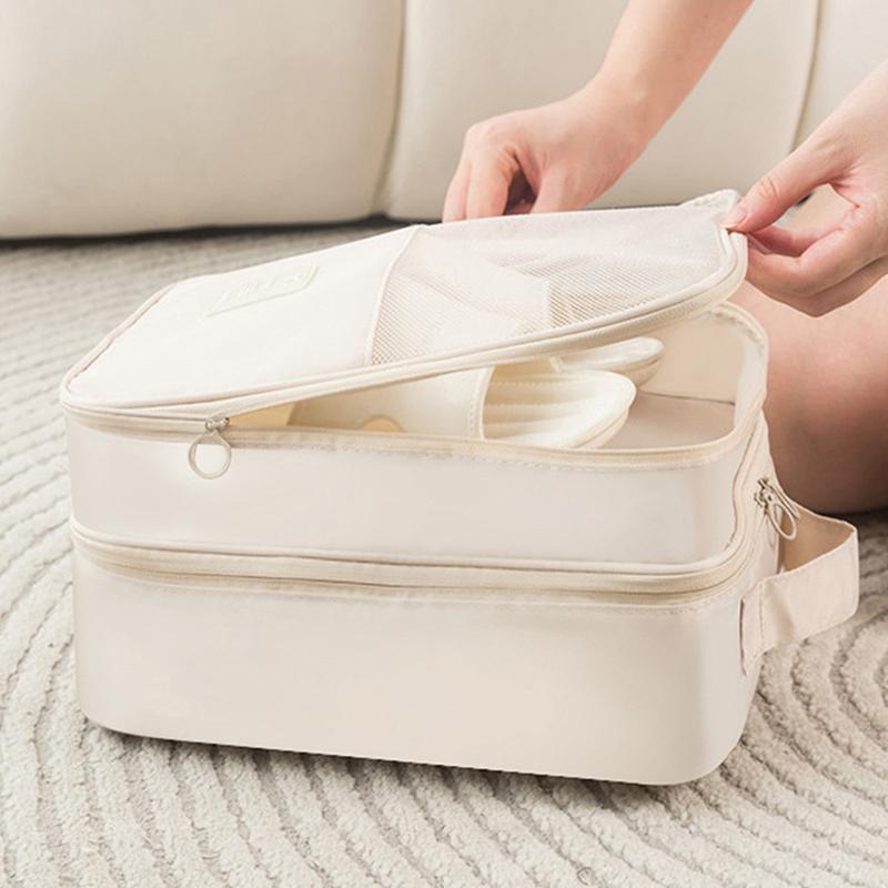 Travel Shoe Storage Bag Portable Luggage Storage Bag Travel Bag Three-Layer Storage Shoe Bag