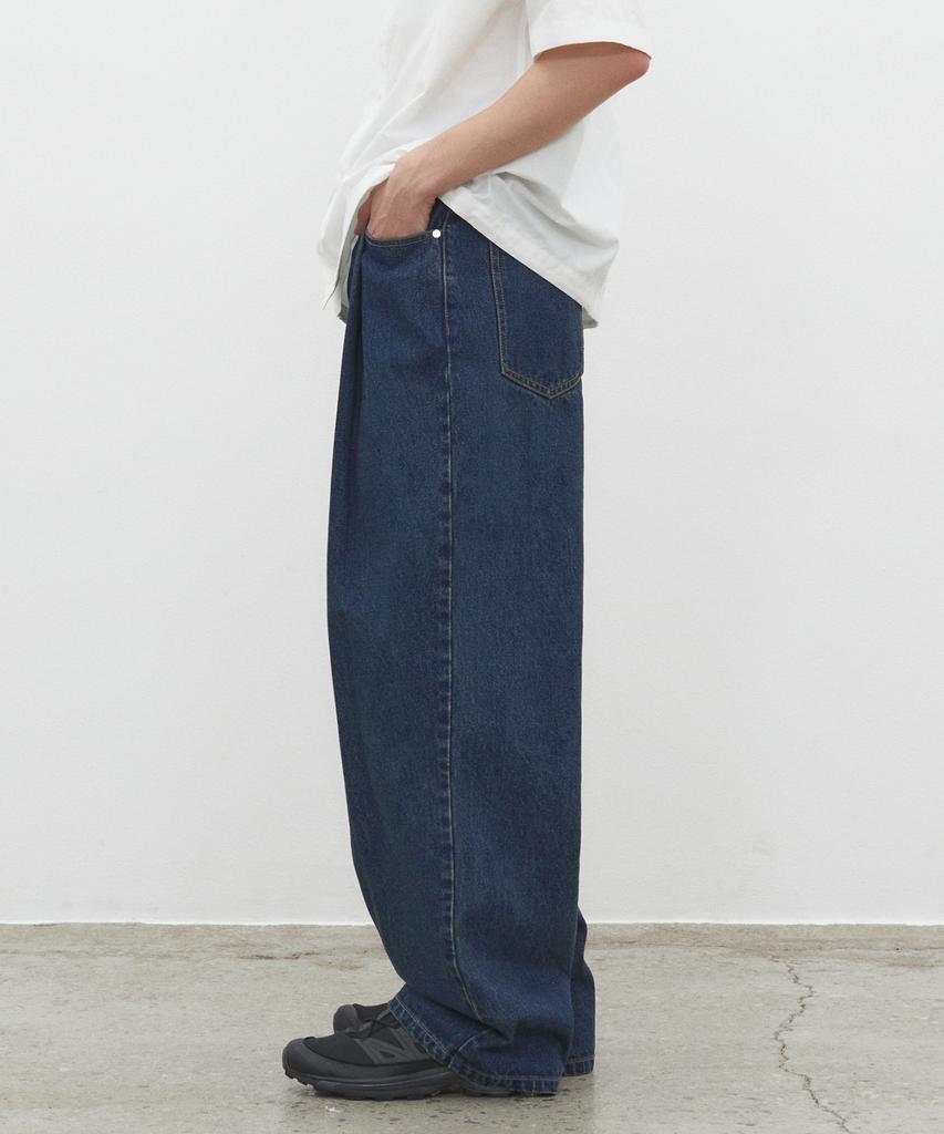 DECET Deep Pleats Wide Jeans Dcpt030Ylblue