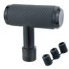 Lunsom Push Shift Knob Metal Gear Shift Lever Shift Knob T Shape for Manual Car (Black)