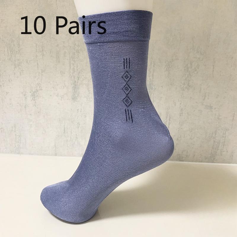 10 Pairs of Men's Summer Thin Breathable Deodorant Mid Tube Stockings