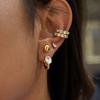 Stainless Steel Ear Clips, Women's Non-pierced Zirconia Earrings, Luxurious and High-end Style Earrings for Autumn and Winter.