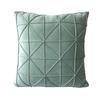 Single Pillow Pillowcase Without 45x45cm Core Dutch Velvet Solid Color Backrest With 3d Line Pleated Beige Grid Sofa Cushion And Pillowcase