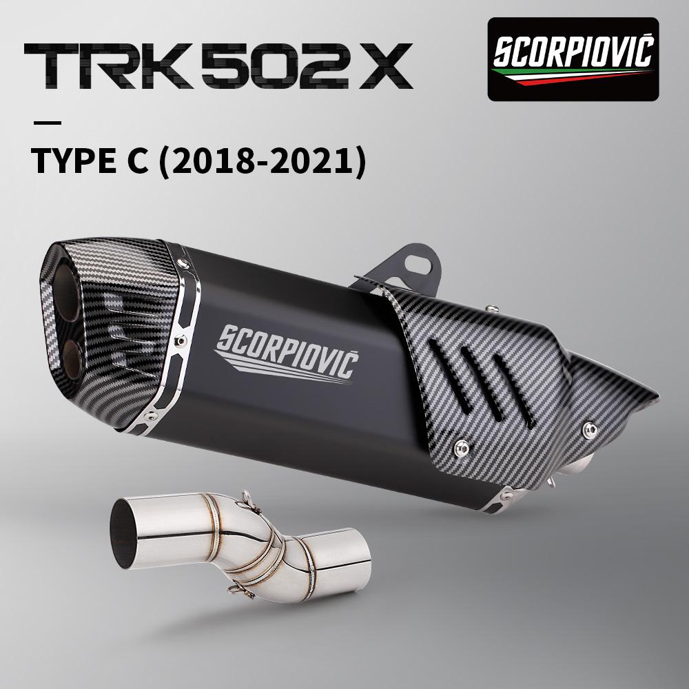 For TRK502X 502X and series motorcycles full system mid-section pipe from 2018 2019 2020 2021 Exhaust system