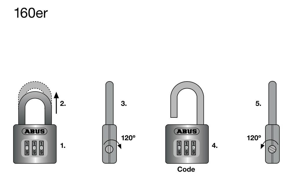 ABUS Variable Number Padlock 160-50