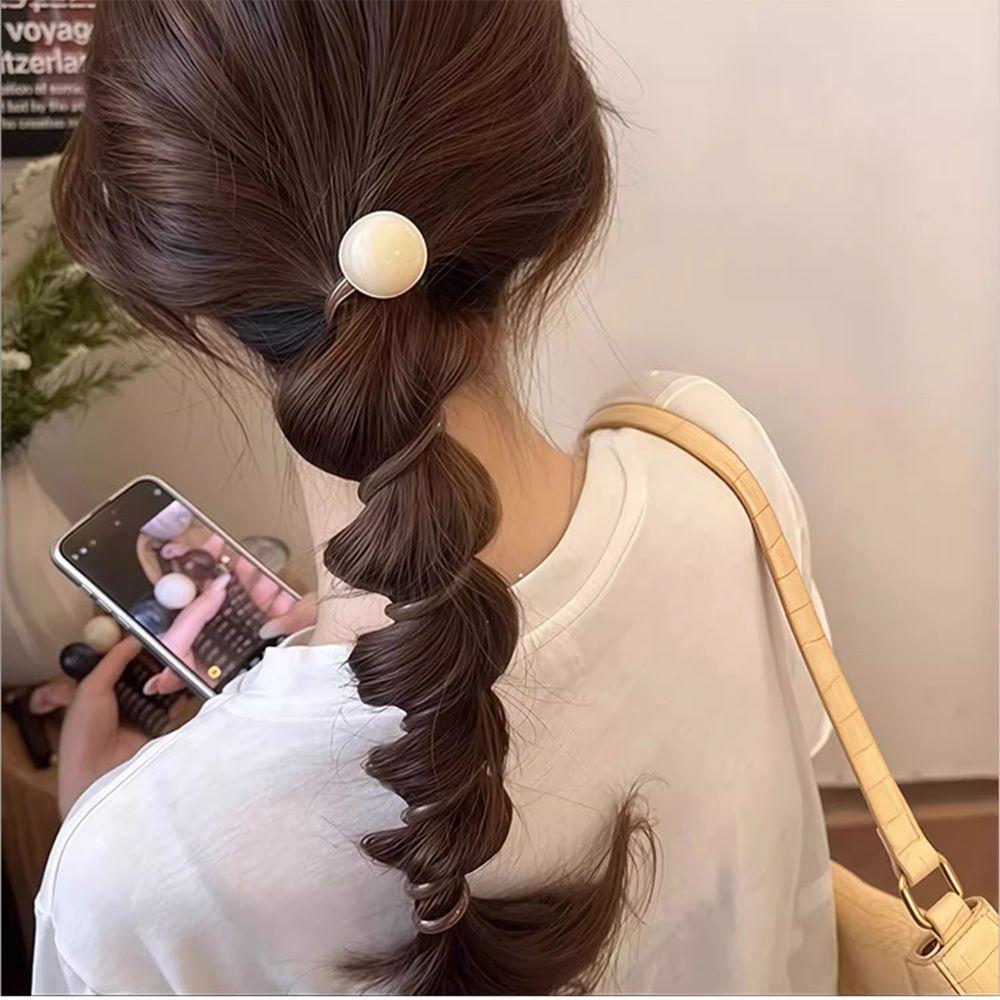 3Pcs Vintage Telephone Wire Hair Bands Elastic Women Scrunchie Girls Ponytial Holder Women