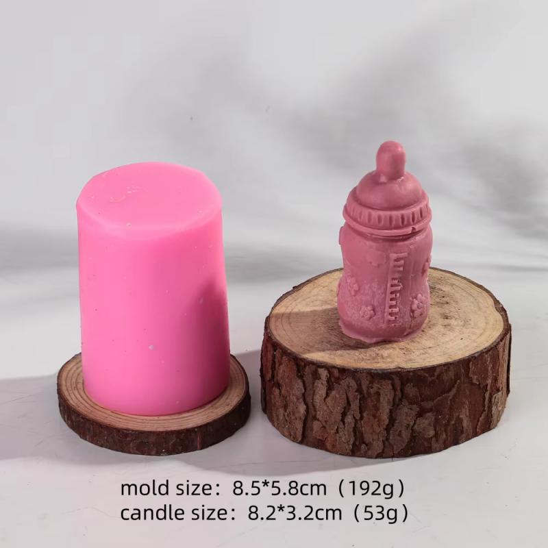 Lovely Baby Bottle Shape Silicone Candle Mold Aromatherapy Soap Mould Cake Candy Baking Tool DIY Craft Kitchen Accessories
