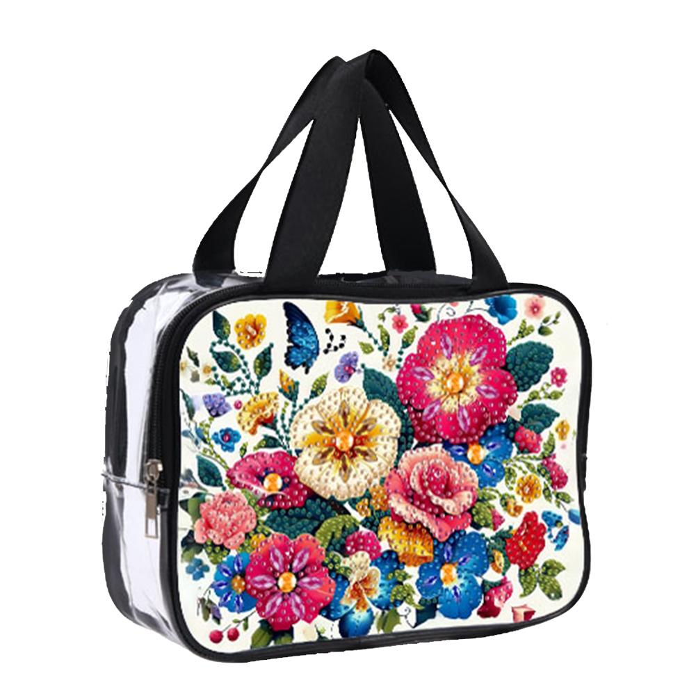 DIY Diamond Art Crystal Rhinestone Cosmetic Bag Large Capacity Diamond Dot Diamond Storage Pack for Cash Carry Daily Use Travel